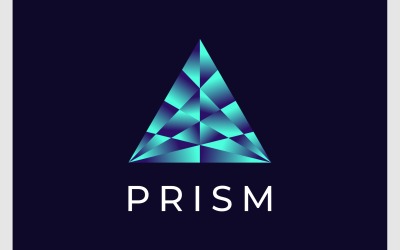 Prisma-Dreieck, buntes Logo
