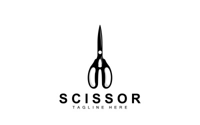 Schere Logo Design Vintage alt simpleV4