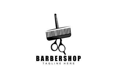 Schere Logo Design Vintage alt simpleV6