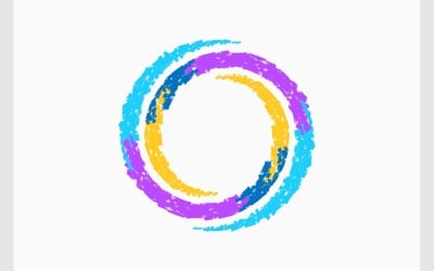 漩涡圆粉笔纹理标志