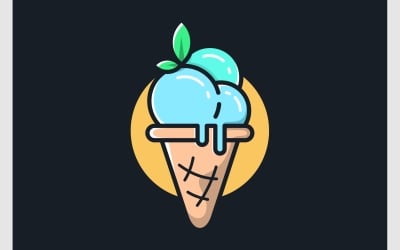 Zmrzlina Kreslený Ilustrace