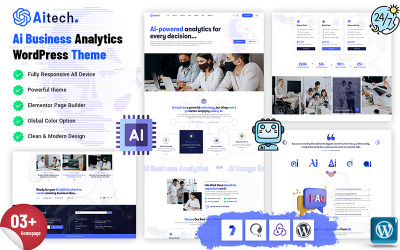 Aitach - 人工智能商业分析 WordPress 主题