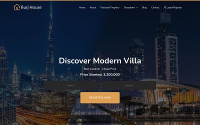 Burj - Real Estate HTML Landing Page Template