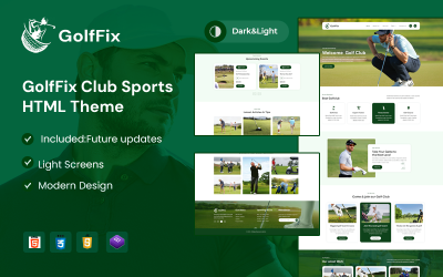 GolfFix – 俱乐部和体育 HTML5 模板