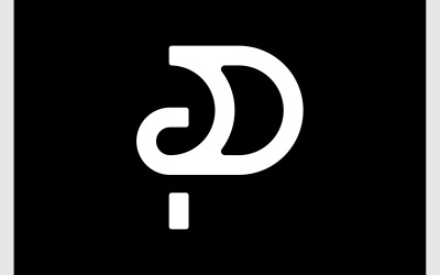 Letter P minimalistisch monogram-logo
