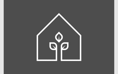 Logo d&amp;#39;icône naturelle de plante d&amp;#39;intérieur