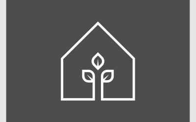 Logo naturalnej ikony rośliny domowej