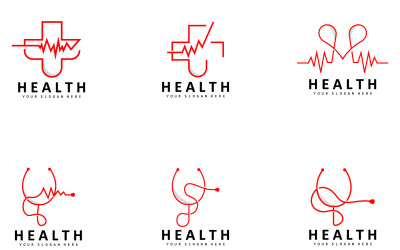 Logotipo De Estetoscopio Diseño Simple De Atención MédicaV2