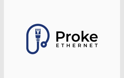 P harfi Ethernet kablosu logosu