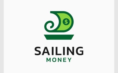 Sailboat Money Cash Payment Logo