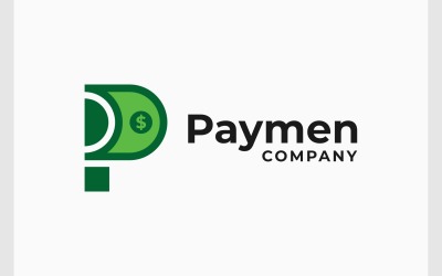 字母 P 钱现金支付徽标