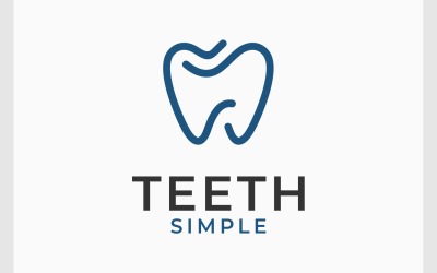 Zubní péče Zuby Jednoduché Logo