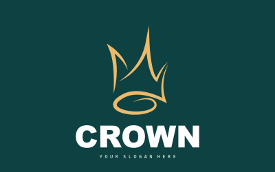 Crown logo design simple beautiful luxuryV11