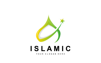 Moschee-Logo Ramadan-Design-Vorlage VektorV11
