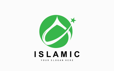 Mosque logo ramadan design template vectorV10