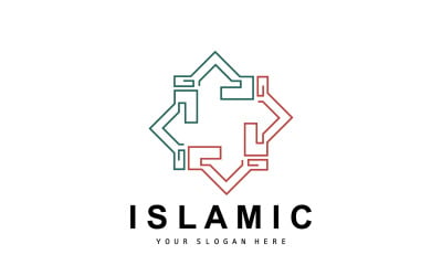 Plantilla de diseño de ramadán del logotipo de la mezquita vectorV2