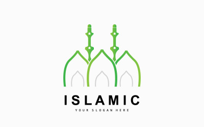Plantilla de diseño de ramadán del logotipo de la mezquita vectorV3