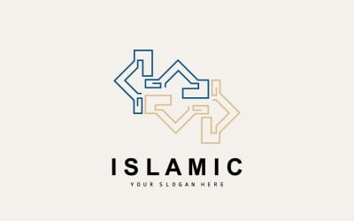Plantilla de diseño de ramadán del logotipo de la mezquita vectorV4