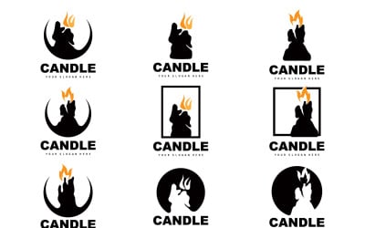 Vela Logo Cena Llama Luz DesignV5