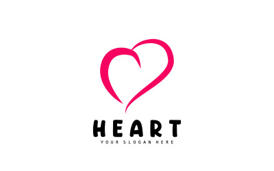 Heart Logo Love Design Valentine&#039;s Day V12