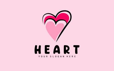Heart Logo Love Design Valentine&#039;s Day V3