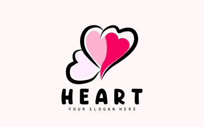 Herz-Logo Liebesdesign Valentinstag V4