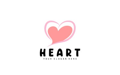 Herz-Logo-Liebesdesign ValentinstagV10
