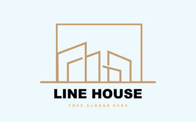 Logo de conception de maison Logo de bâtiment PropertyV14