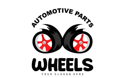 Logo del servizio ruote del veicolo Design automobilisticoV9