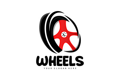 Vehicle Wheel Service Logo Automotive DesignV12
