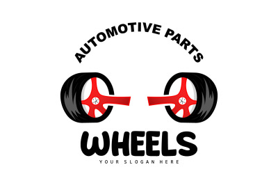 Vehicle Wheel Service Logo Automotive DesignV6