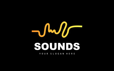 Звуковая волна логотип эквалайзер дизайн музыка V4