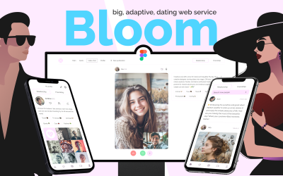 Bloom – UI-sjabloon voor datingwebservices