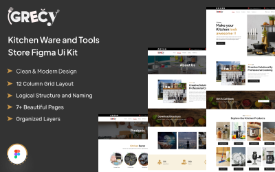 Grecy - Prodejna kuchyňského nádobí a nářadí Figma Ui Kit