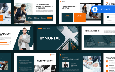 Immortal – Vállalati profil Keynote sablon