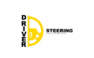 Логотип рульового керування Просте кермове керування транспортним засобом BusinessV12