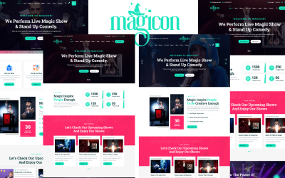 Magicon - Magiker och konstnärer HTML5-mall