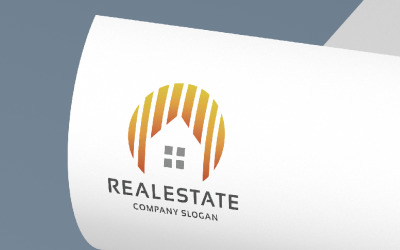 Шаблон логотипа солнечной недвижимости