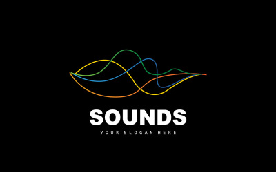 Ses Dalgası Logo Ekolayzer Tasarımı MusicV14