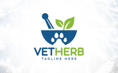Дизайн логотипа ветеринарной травяной медицины для домашних животных