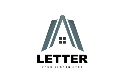 Een brief Logo Logotype Vector v7
