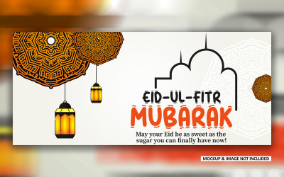 Eid Wish Post Design con audace mandala art, disegno vettoriale EPS