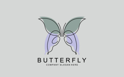 Pillangó logó vektor gyönyörű repülő állat v10