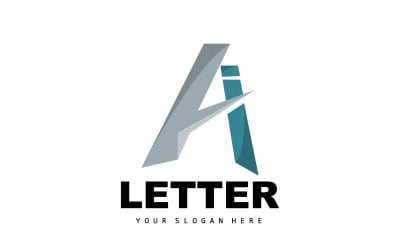 Una lettera Logo Logotipo vettoriale v5