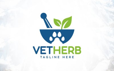 Ветеринарний ПЕТ трав&amp;#39;яний дизайн логотипу