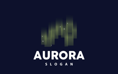 Aurora Işık Dalgası Gökyüzü Görünümü LogoV3
