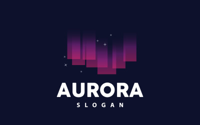 Aurora Light Wave Sky View Logo V1