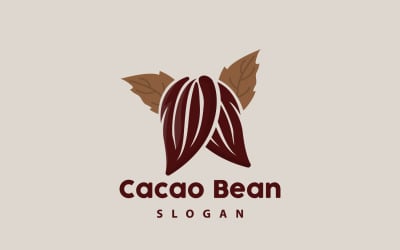 Cacao Bean Logo Premium Design VintageV12