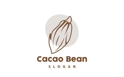 Cacao Bean Logo Premium Design VintageV2