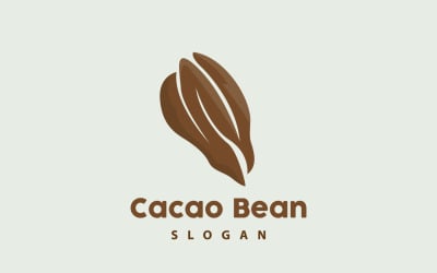 Logo de fève de cacao Premium Design VintageV11